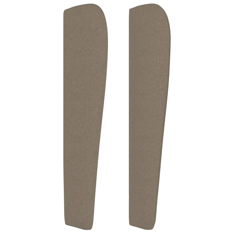 Tête de lit avec oreilles Taupe 93x23x118/128 cm Tissu - 4