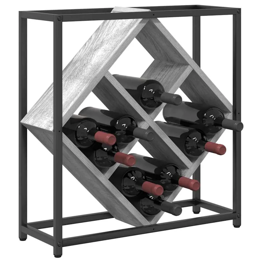 Étagère à vin Gris Sonoma 51 x 18 x 52,5 cm Bois d'ingénierie - 3
