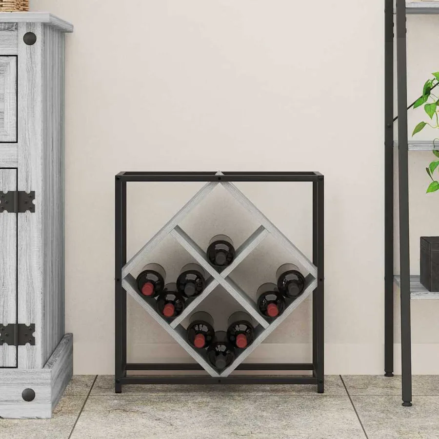Étagère à vin Gris Sonoma 51 x 18 x 52,5 cm Bois d'ingénierie - 4