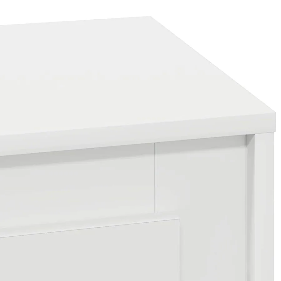 Cabinet de chevet Blanc 44 x 34,5 x 45 cm Bois d'ingénierie - 10
