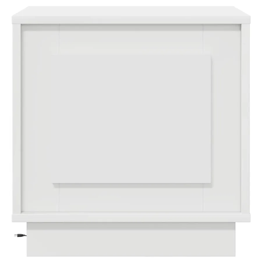 Cabinet de chevet Blanc 44 x 34,5 x 45 cm Bois d'ingénierie - 7
