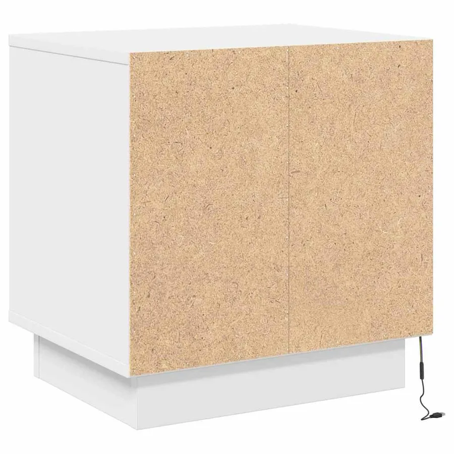 Cabinet de chevet Blanc 44 x 34,5 x 45 cm Bois d'ingénierie - 9