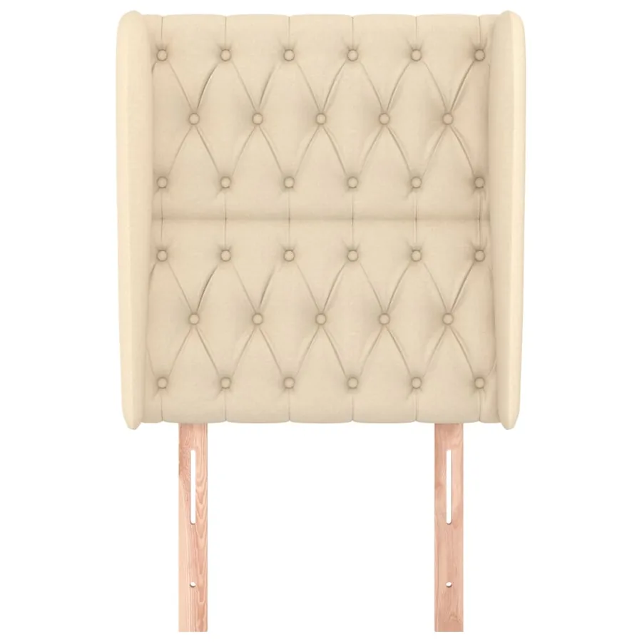 Tête de lit avec oreilles Crème 83x23x118/128 cm Tissu - 3