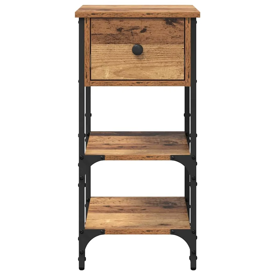 Cabinet de chevet avec tiroir 2 pcs Marron 33,5 x 36 x 70 cm - 7