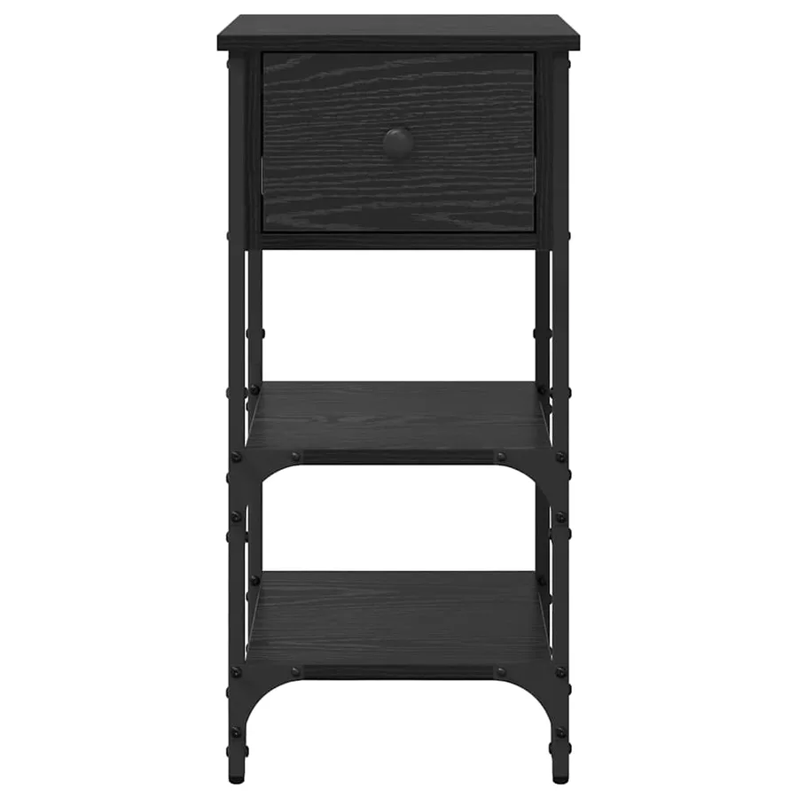 Cabinet de chevet avec tiroir Chêne noir 33,5 x 36 x 70 cm - 6
