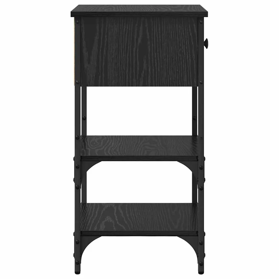 Cabinet de chevet avec tiroir Chêne noir 33,5 x 36 x 70 cm - 7