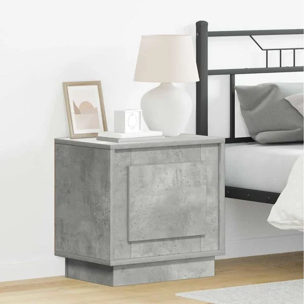 Cabinet de chevet 2 pcs Gris béton 44 x 34,5 x 45 cm
