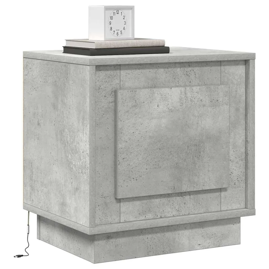 Cabinet de chevet 2 pcs Gris béton 44 x 34,5 x 45 cm - 3