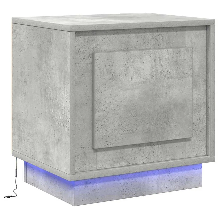 Cabinet de chevet 2 pcs Gris béton 44 x 34,5 x 45 cm - 6