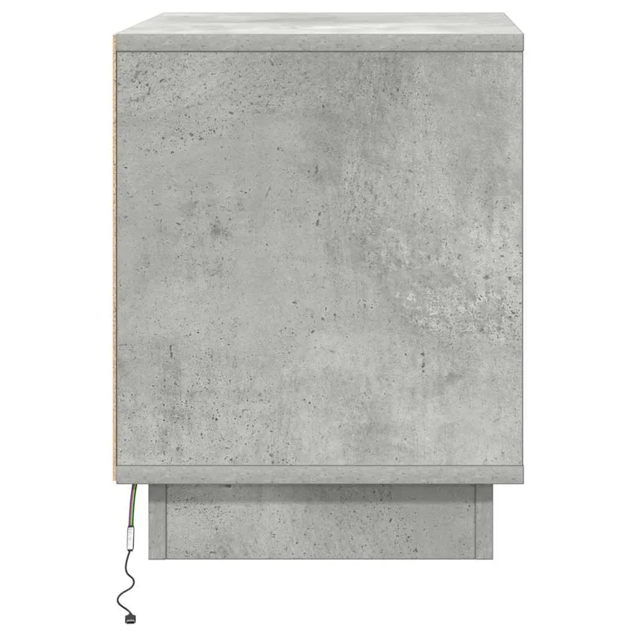 Cabinet de chevet 2 pcs Gris béton 44 x 34,5 x 45 cm - 9