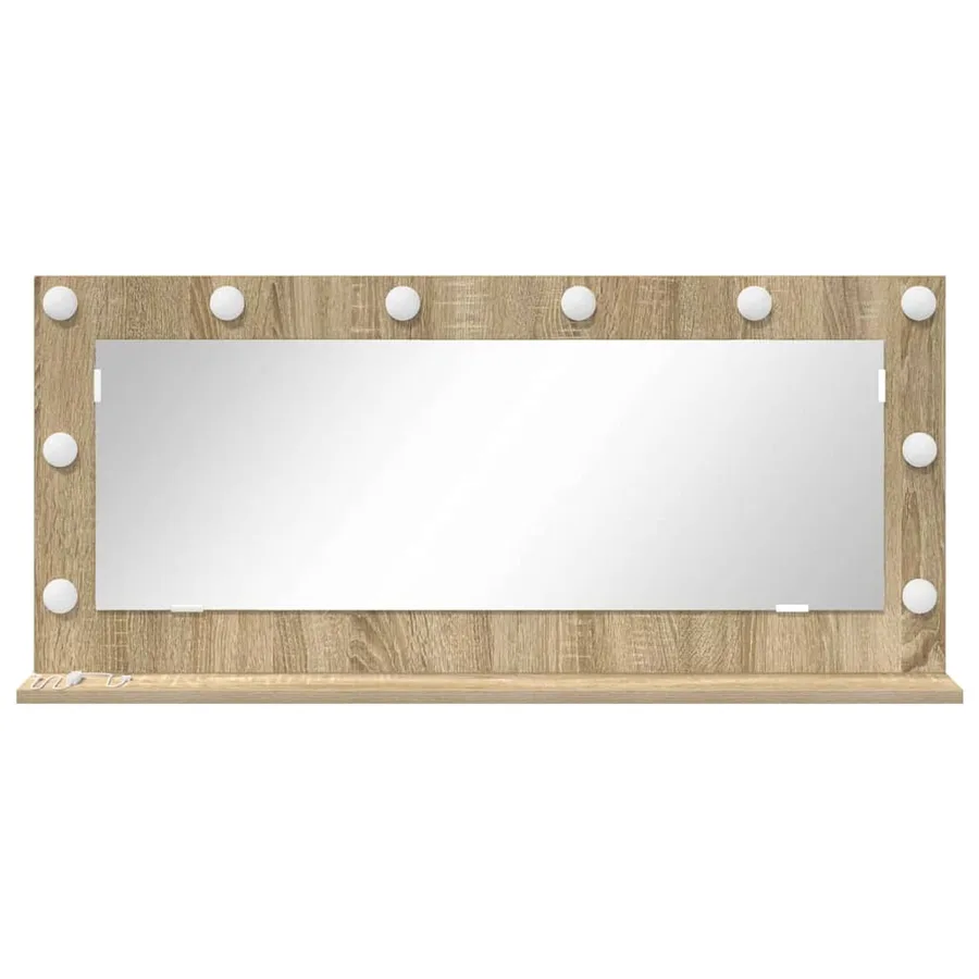 Miroir de vanité Rectangulaire Chêne Sonoma 100 x 45 x 18 cm - 4