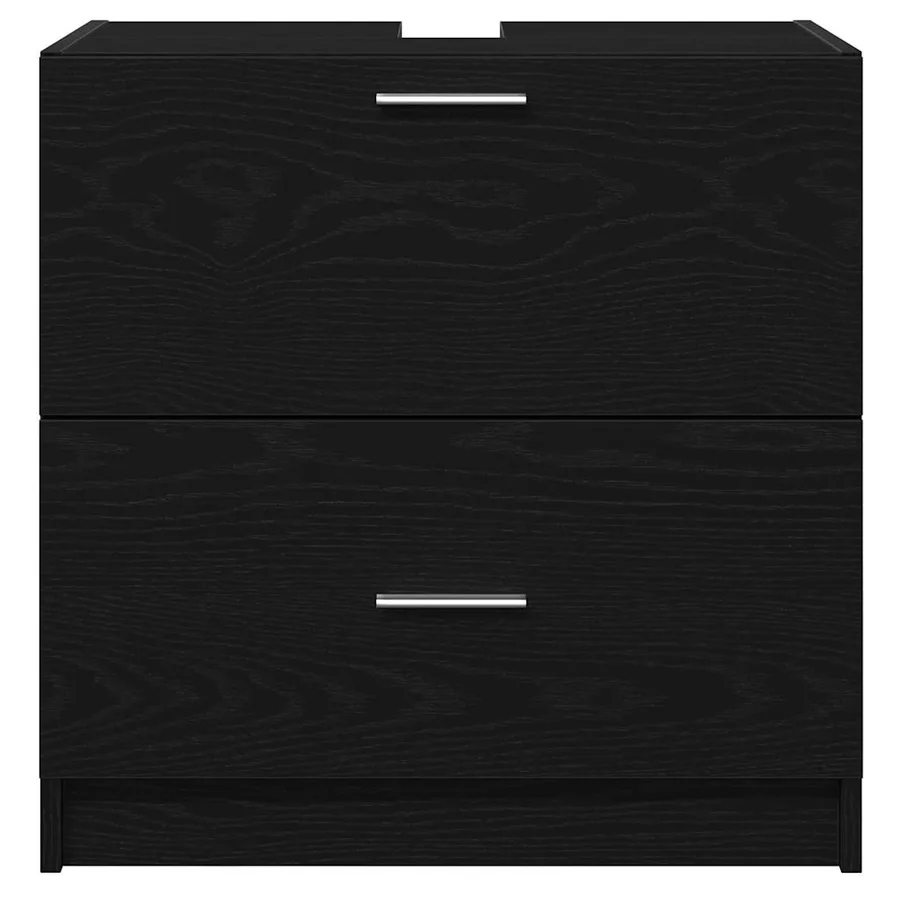 Cabinet de salle de bain avec tiroir Chêne noir 59 x 37 x 59 cm - 6