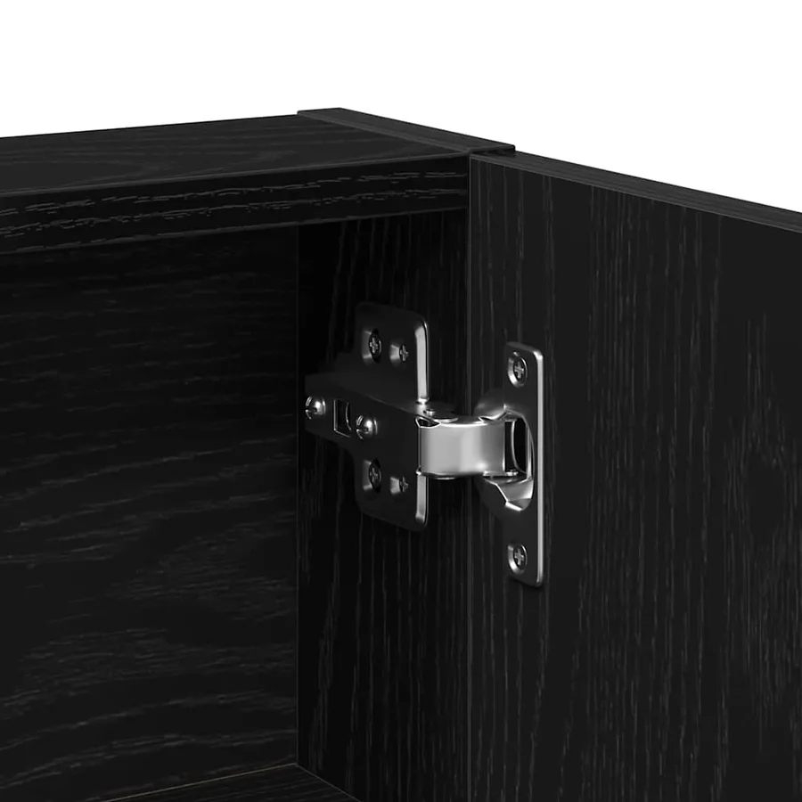 Table de Toilette Chêne noir 80 x 35 x 132 cm Bois d'ingénierie - 8