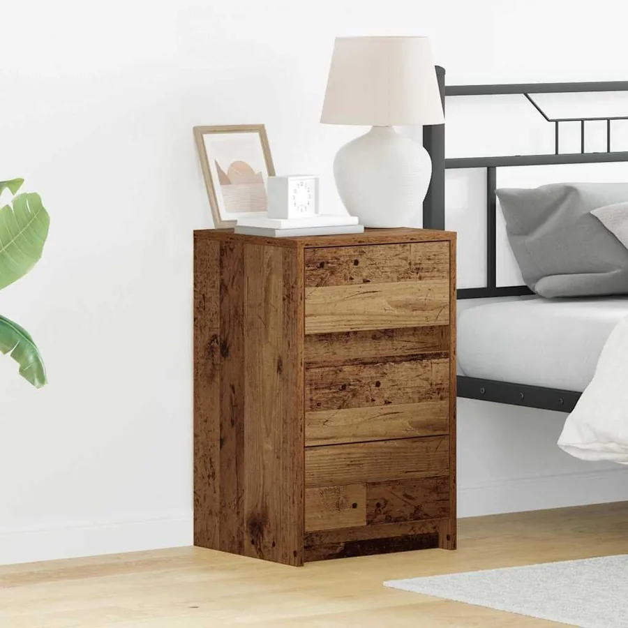 Cabinet de chevet Bois ancien 38 x 34 x 61 cm Bois d'ingénierie
