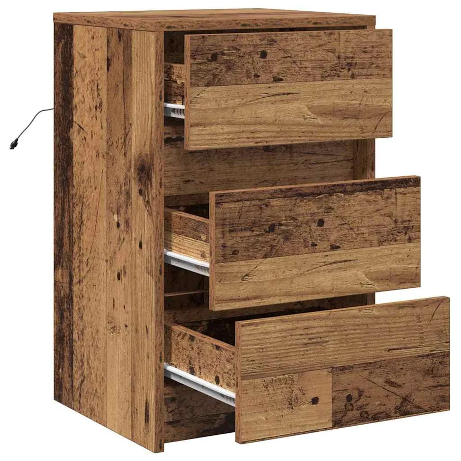 Cabinet de chevet Bois ancien 38 x 34 x 61 cm Bois d'ingénierie - 6