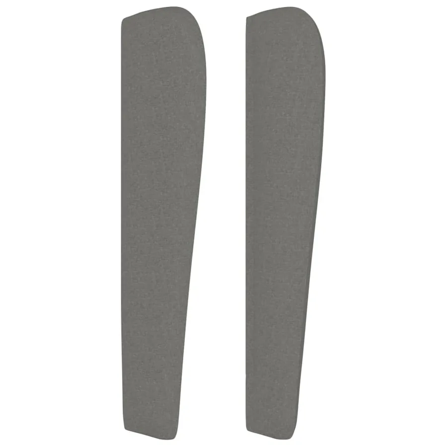 Tête de lit avec oreilles Gris foncé 93x23x118/128 cm Tissu - 4