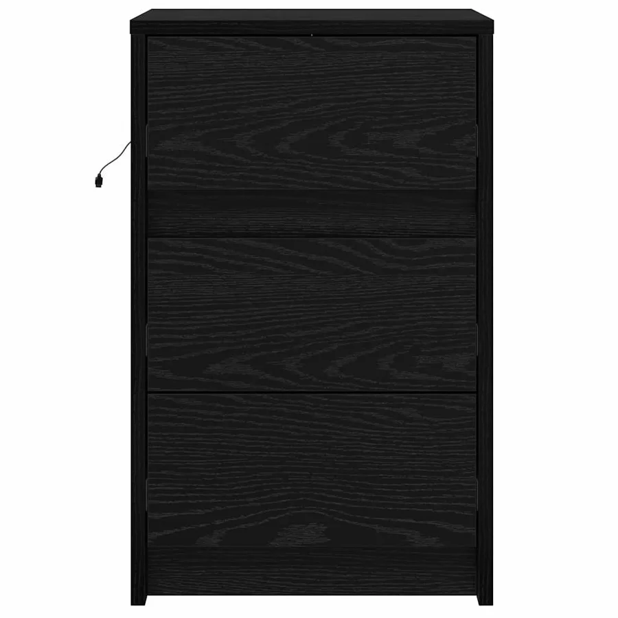 Cabinet de chevet Chêne noir 38 x 34 x 61 cm Bois d'ingénierie - 7