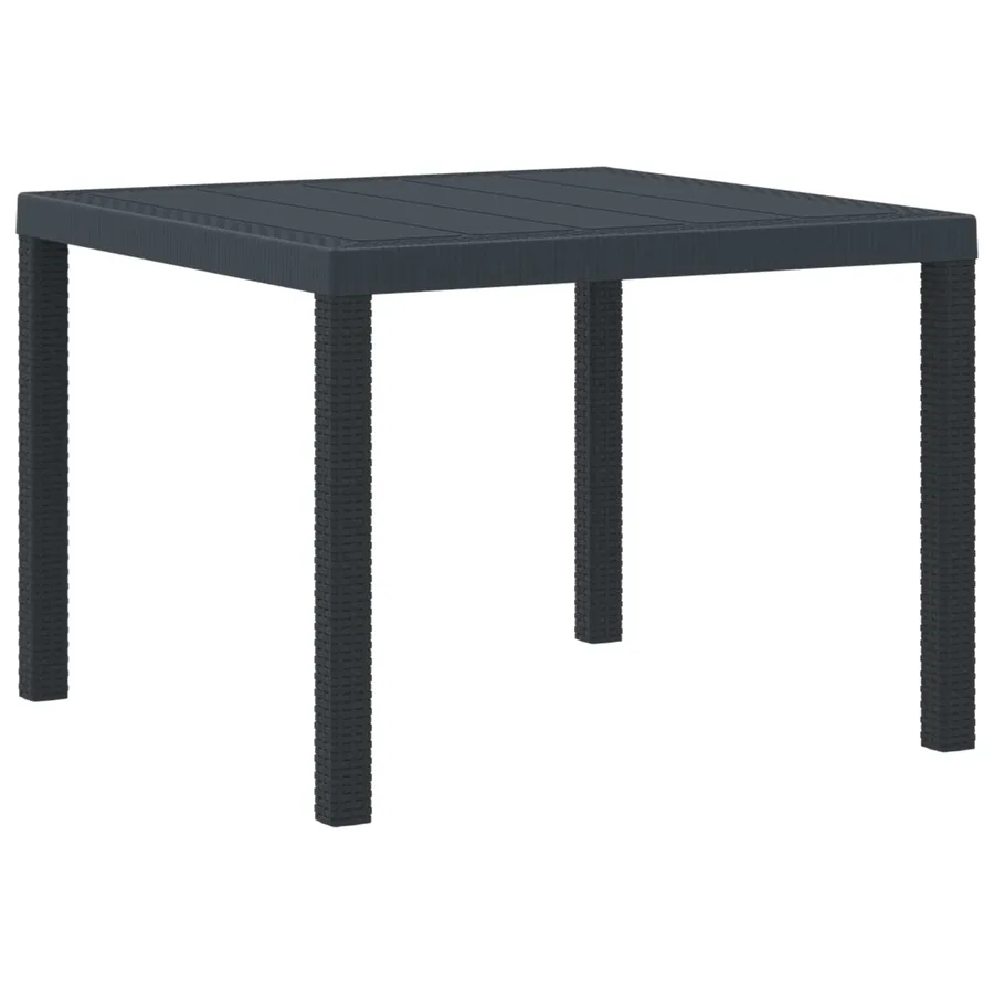 Table de Jardin Anthracite 100 x 100 x 73 cm polyrotin - 3