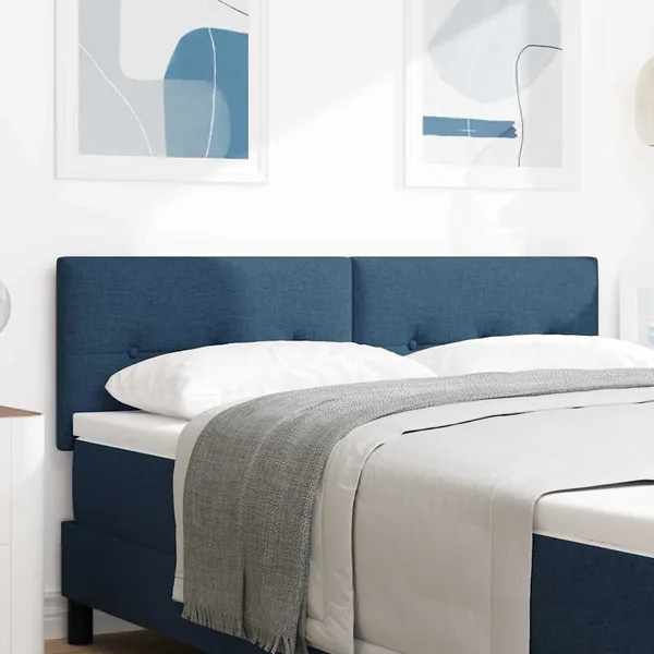 Tête de lit LED avec bandes LED Bleu 160 cm tissu