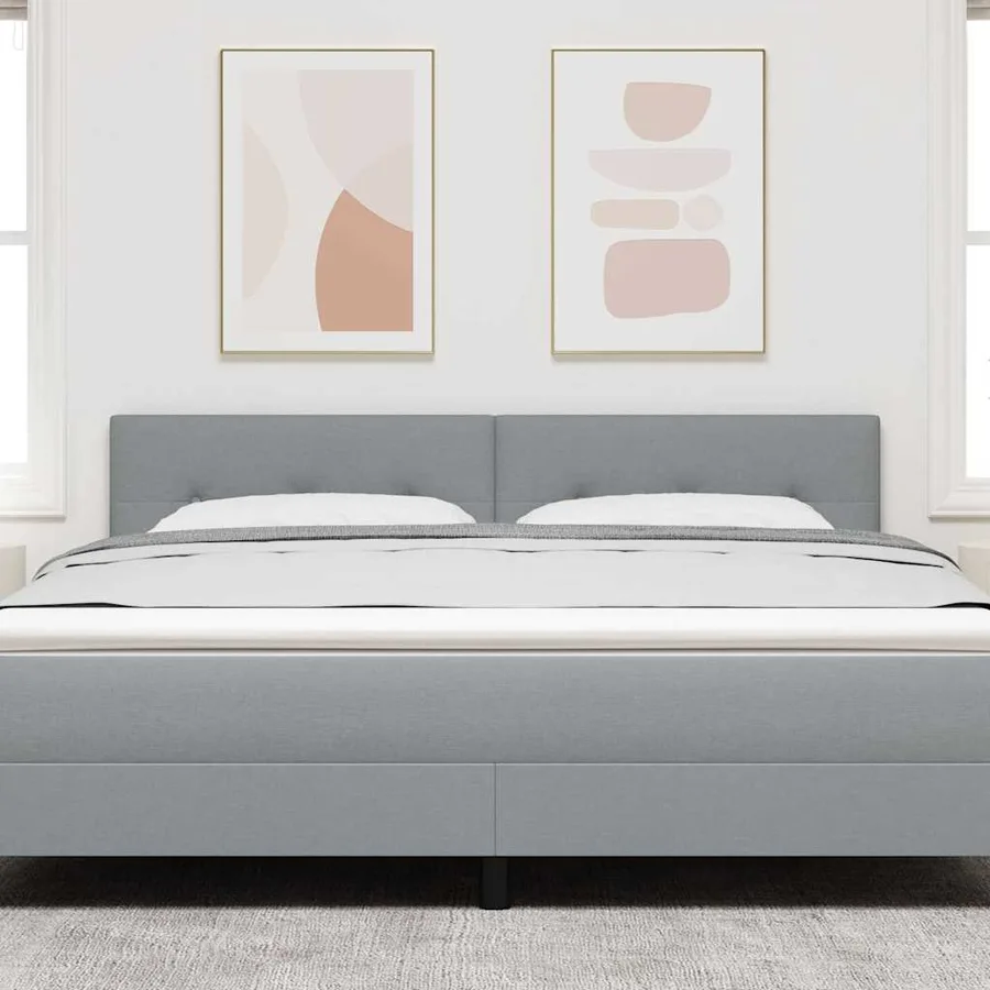 Tête de lit LED avec bandes LED Gris clair 180 cm tissu - 3