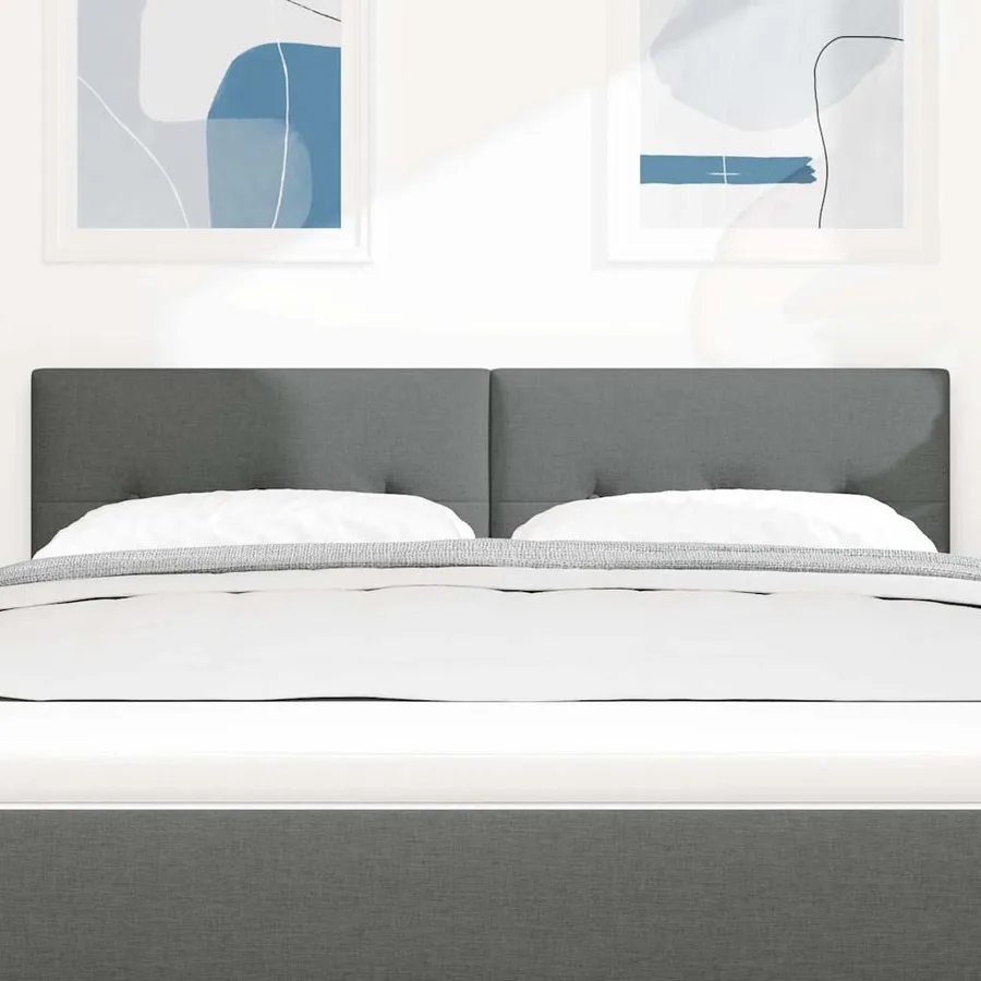 Tête de lit LED avec bandes LED Gris foncé 160 cm tissu - 3