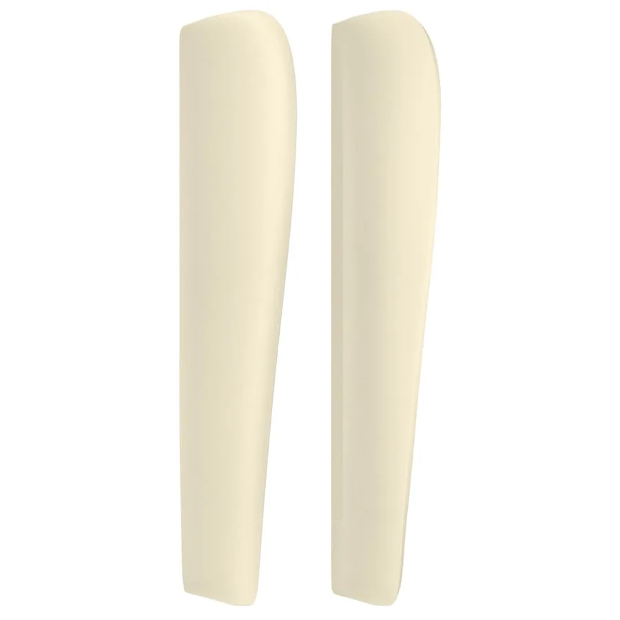 Tête de lit avec oreilles Crème 203x23x118/128 cm Similicuir - 4