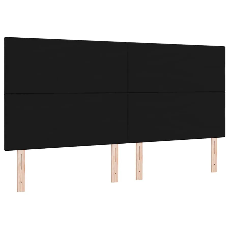 Tête de lit LED avec bandes LED Noir 200 cm Velours - 7