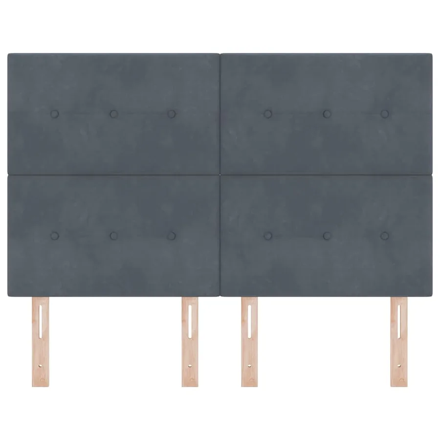 Tête de lit LED avec bandes LED Gris 160 cm Velours - 5