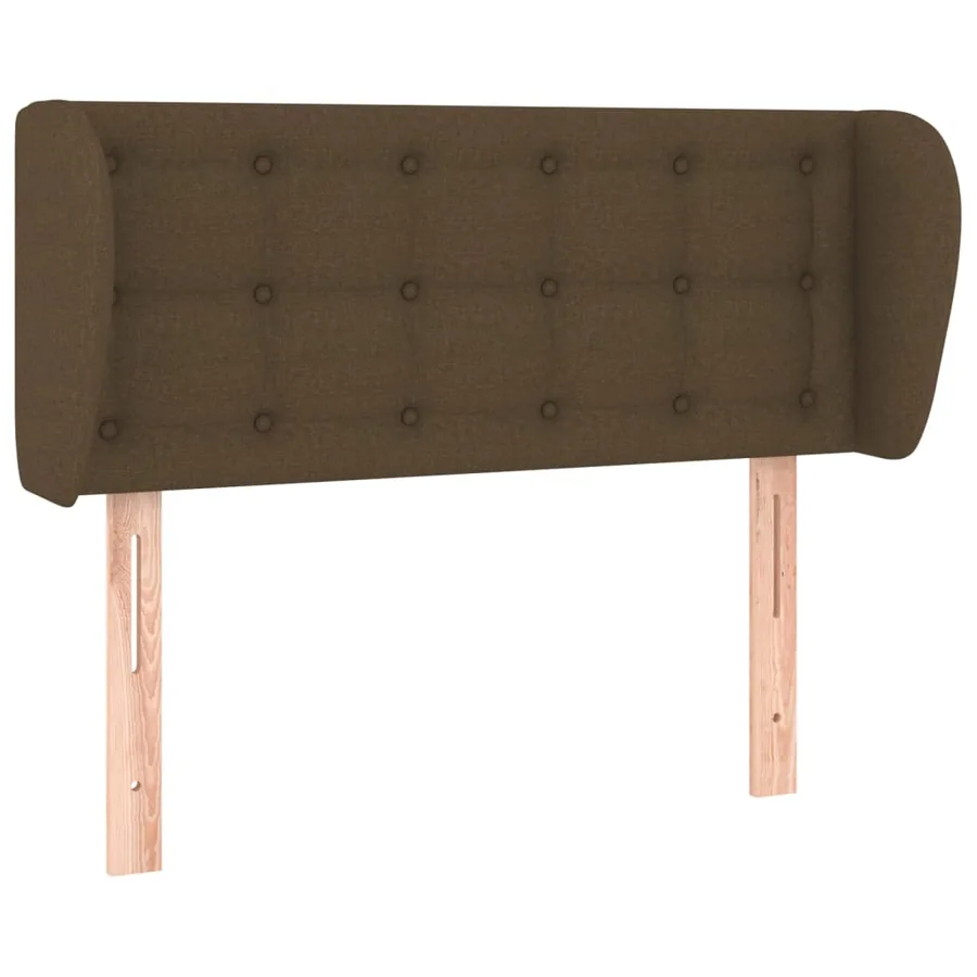 Tête de lit avec oreilles Marron Foncé 83x23x78/88 cm Tissu - 2