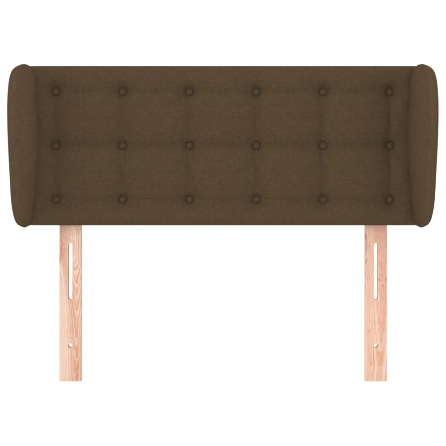 Tête de lit avec oreilles Marron Foncé 83x23x78/88 cm Tissu - 3