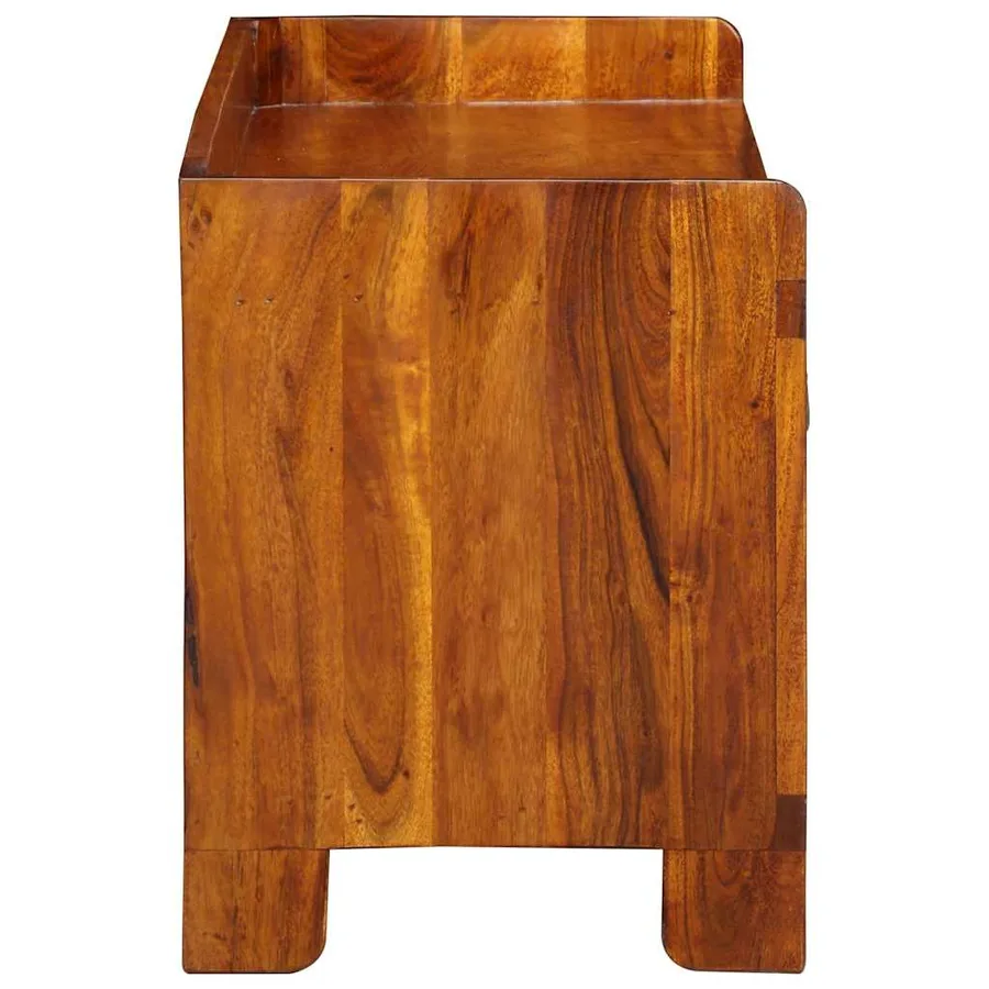 Banc à chaussures avec tiroir Marron miel 100 x 35 x 45 cm - 5