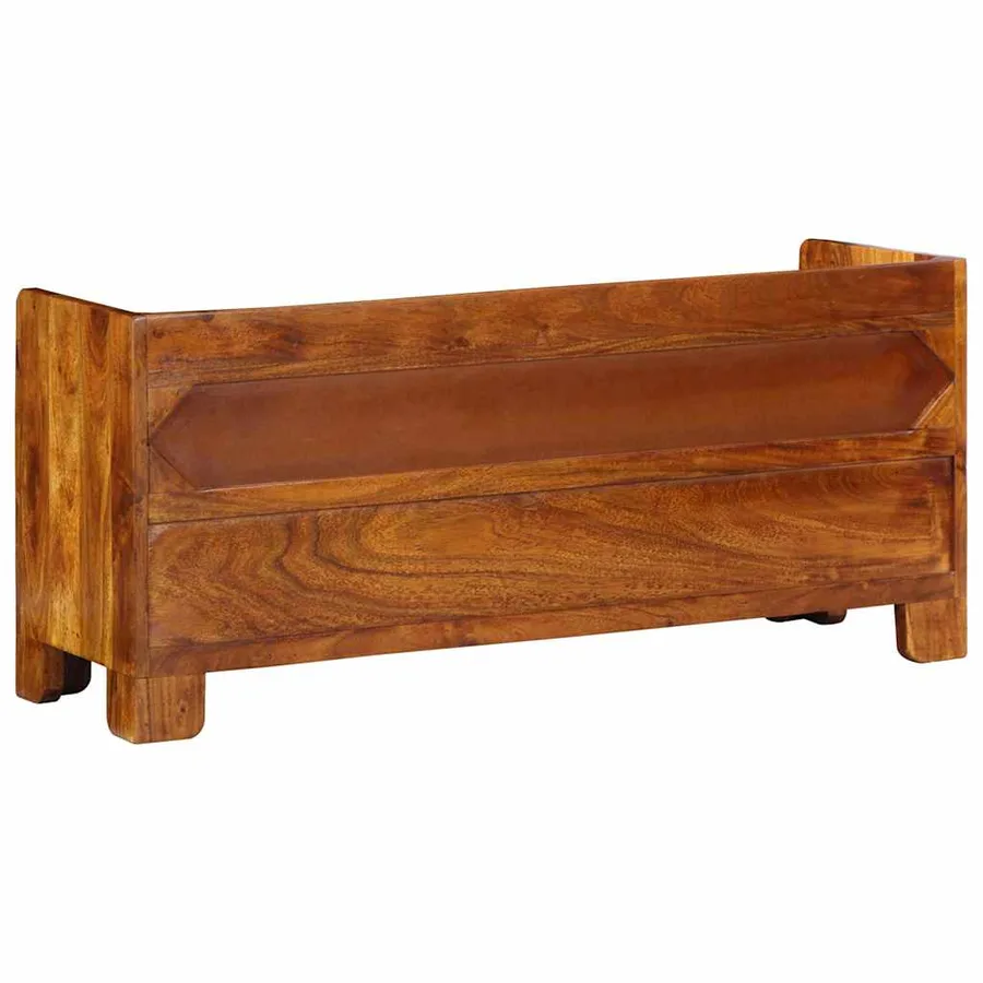 Banc à chaussures avec tiroir Marron miel 100 x 35 x 45 cm - 6