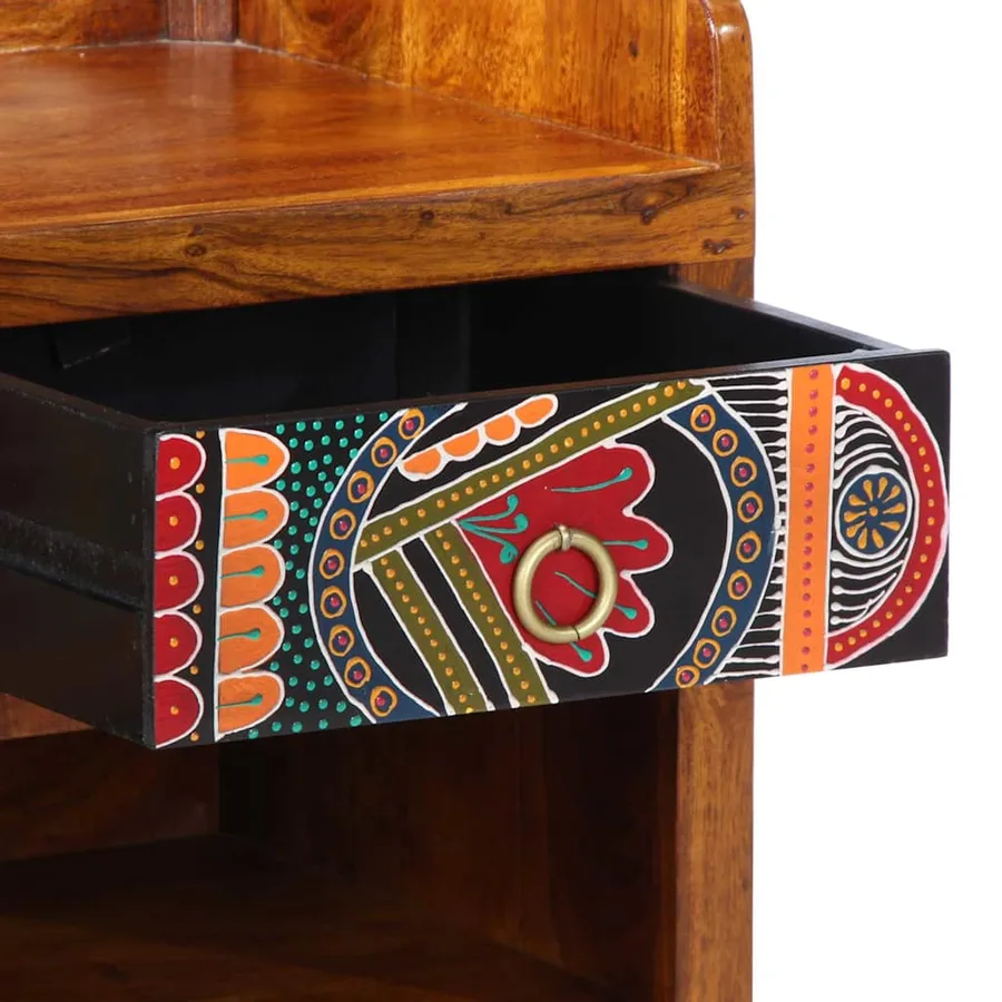 Banc à chaussures avec tiroir Marron miel 100 x 35 x 45 cm - 8