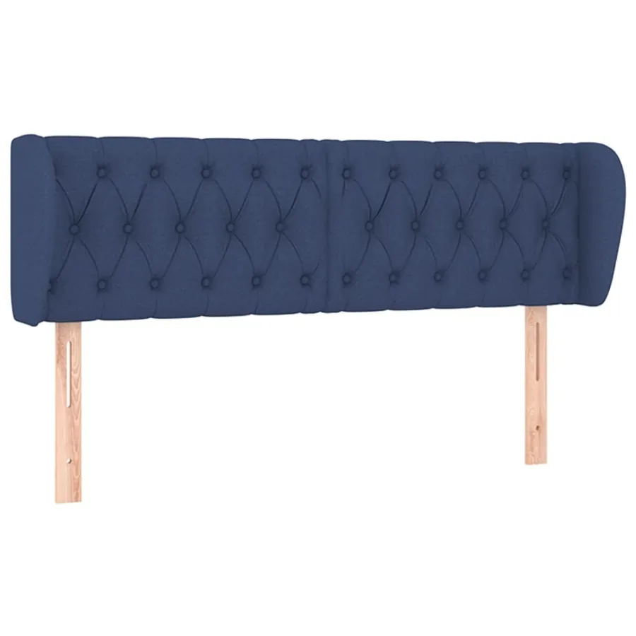 Tête de lit avec oreilles Bleu 163x23x78/88 cm Tissu - 2