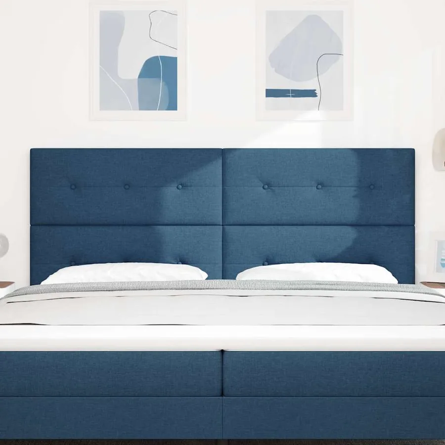 Tête de lit réglable en hauteur Bleu 200 cm tissu - 3
