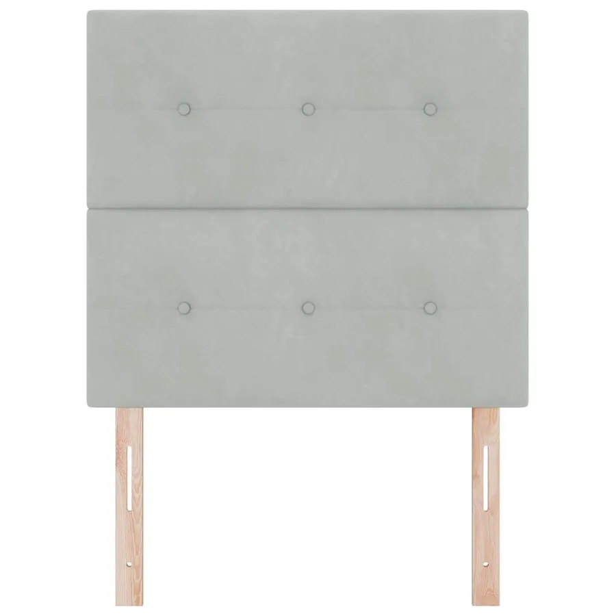 Tête de lit LED avec bandes LED Gris clair 90 cm Velours - 5