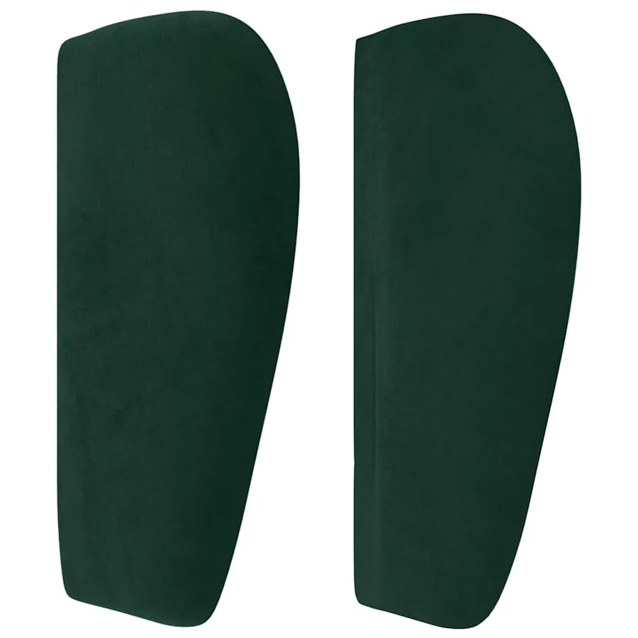 Tête de lit avec oreilles Vert foncé 93x23x78/88 cm Velours - 4