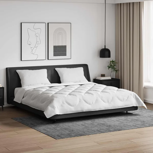 Couette avec oreiller 3 pcs Blanc Microfibre