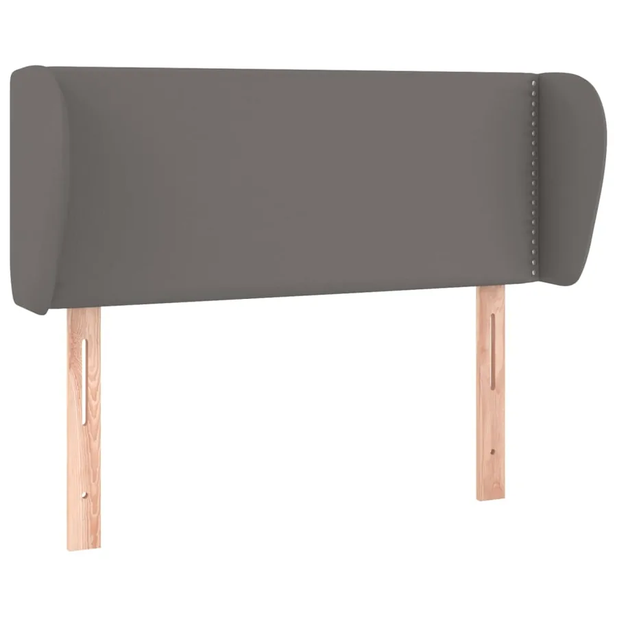 Tête de lit avec oreilles Gris 103x23x78/88 cm Similicuir - 2