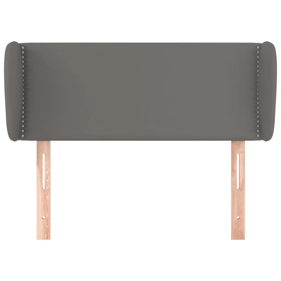 Tête de lit avec oreilles Gris 103x23x78/88 cm Similicuir - 3