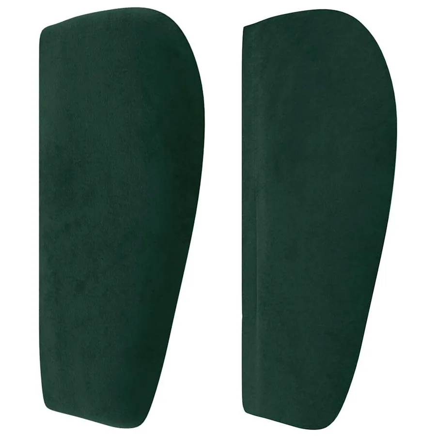 Tête de lit avec oreilles Vert foncé 203x23x78/88 cm Velours - 4