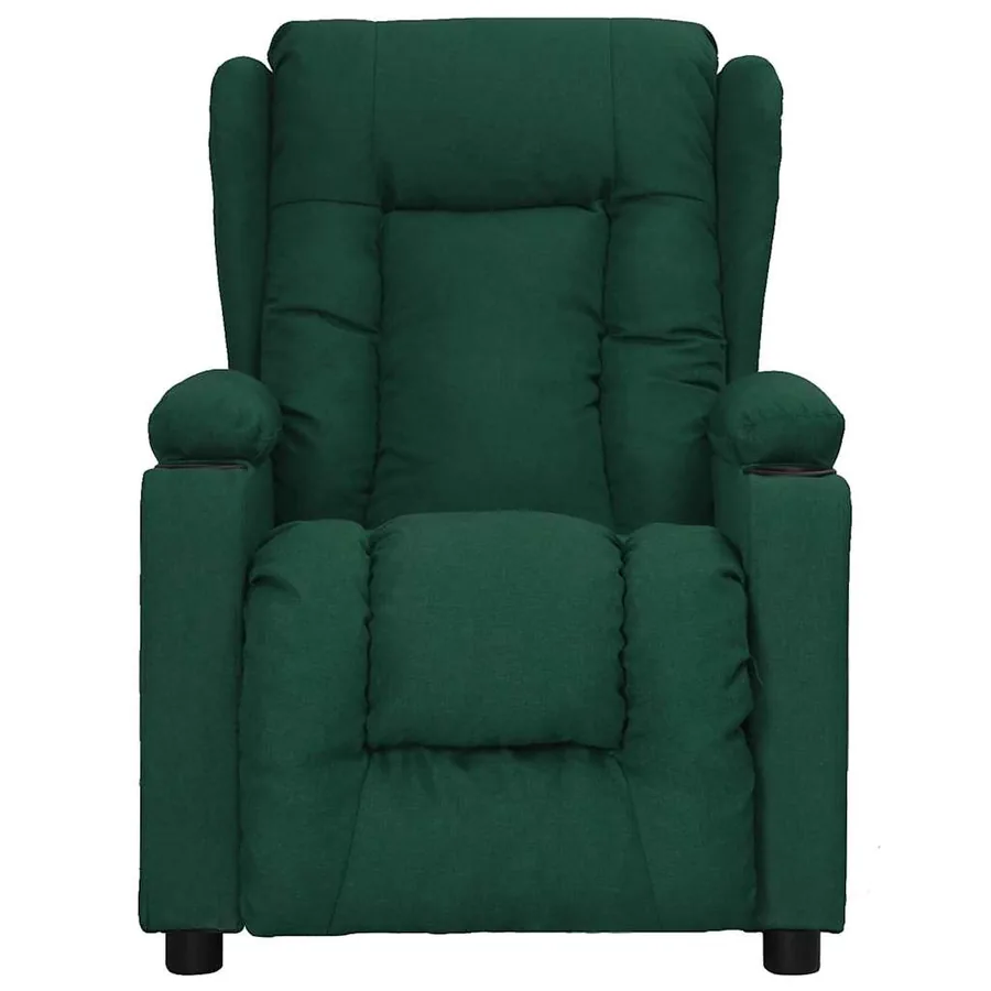 Fauteuil électrique de massage Vert foncé Tissu - 3