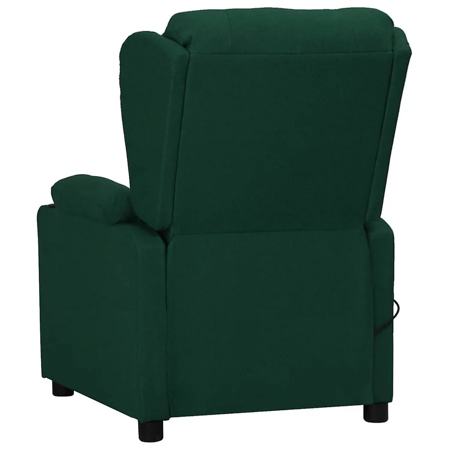 Fauteuil électrique de massage Vert foncé Tissu - 4