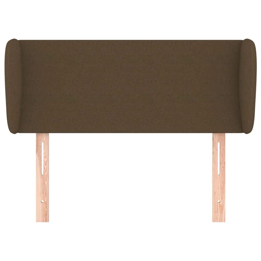 Tête de lit avec oreilles Marron foncé 93x23x78/88 cm Tissu - 3