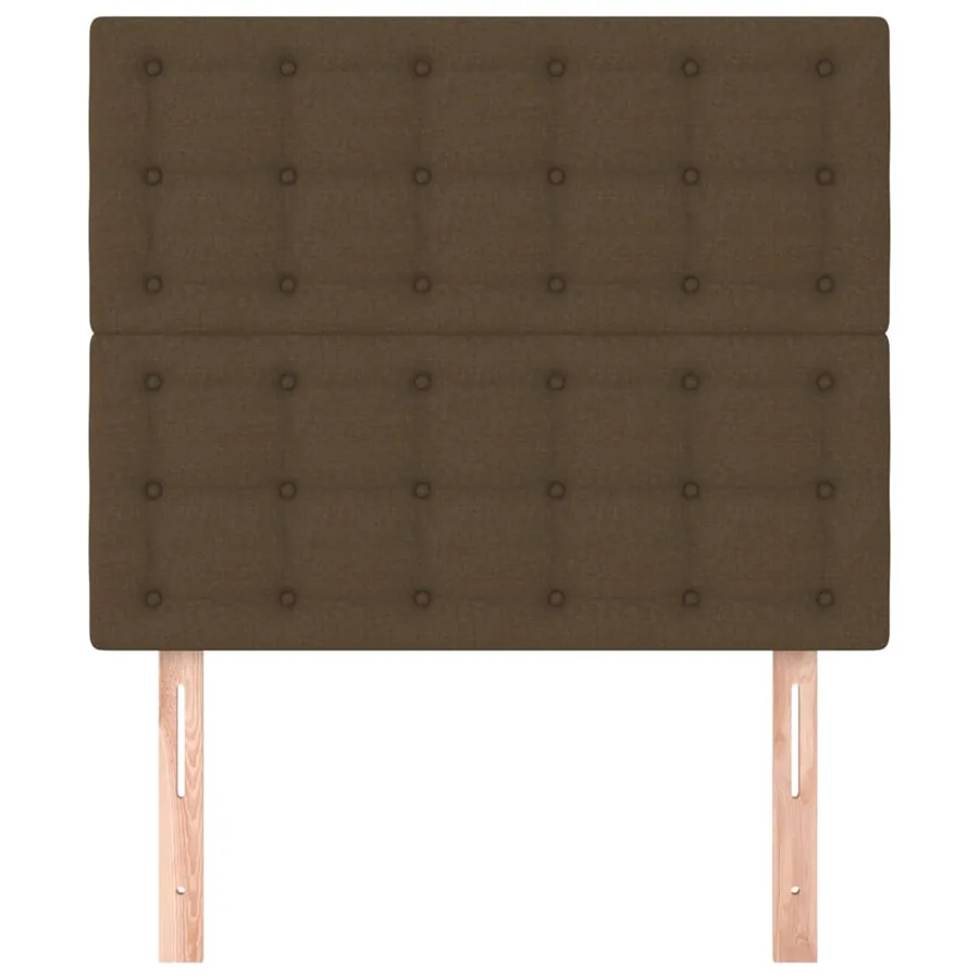 Tête de lit marron foncé 100x5x118/128 cm Tissu - 3