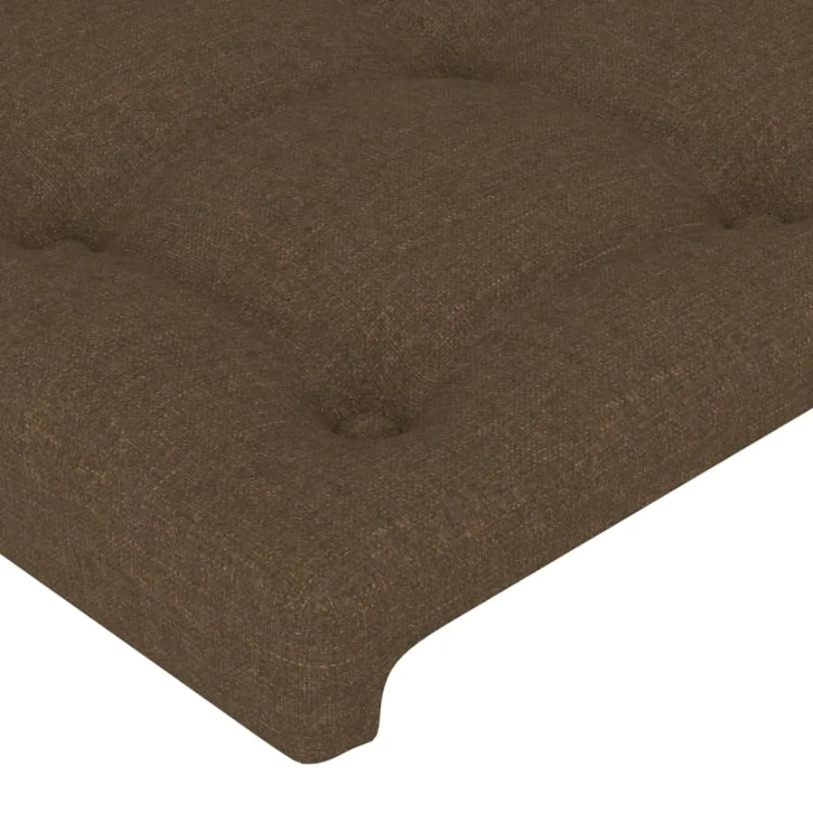 Tête de lit marron foncé 100x5x118/128 cm Tissu - 4