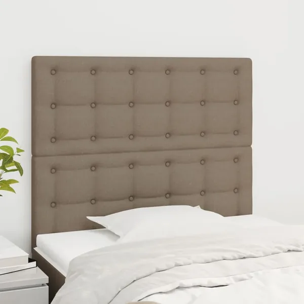 Tête de lit Taupe 90x5x118/128 cm Tissu