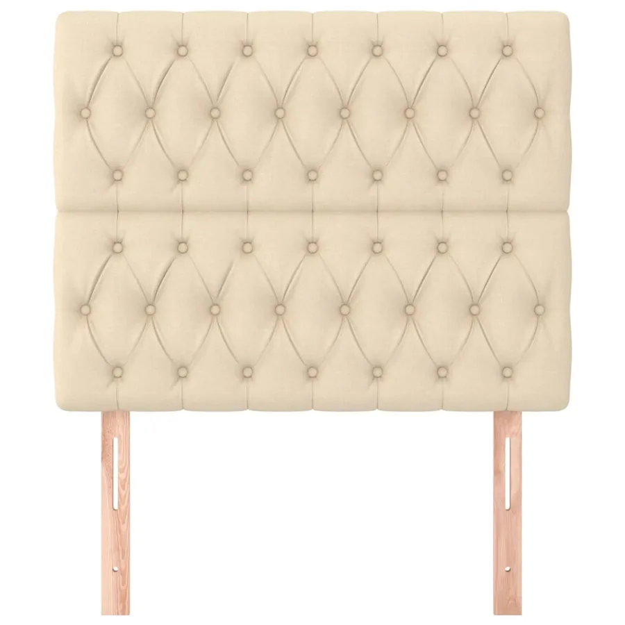 Tête de lit Crème 90x7x118/128 cm Tissu - 3