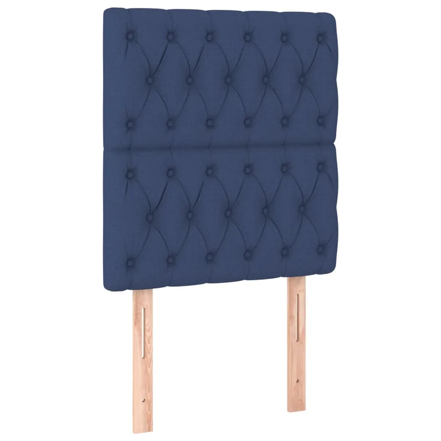 Tête de lit Bleu 80x7x118/128 cm Tissu - 2