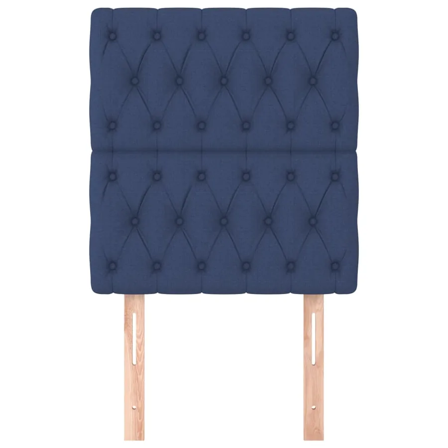 Tête de lit Bleu 80x7x118/128 cm Tissu - 3